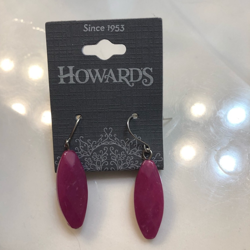 Magenta earrings
